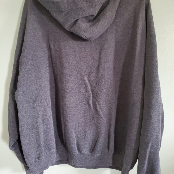 Jerzees Charcoal Zip-Up Sweater - Picture 2 of 3